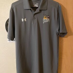 Under Armour Quail Forever “Legacy Logo” Gray Polo Shirt for Men